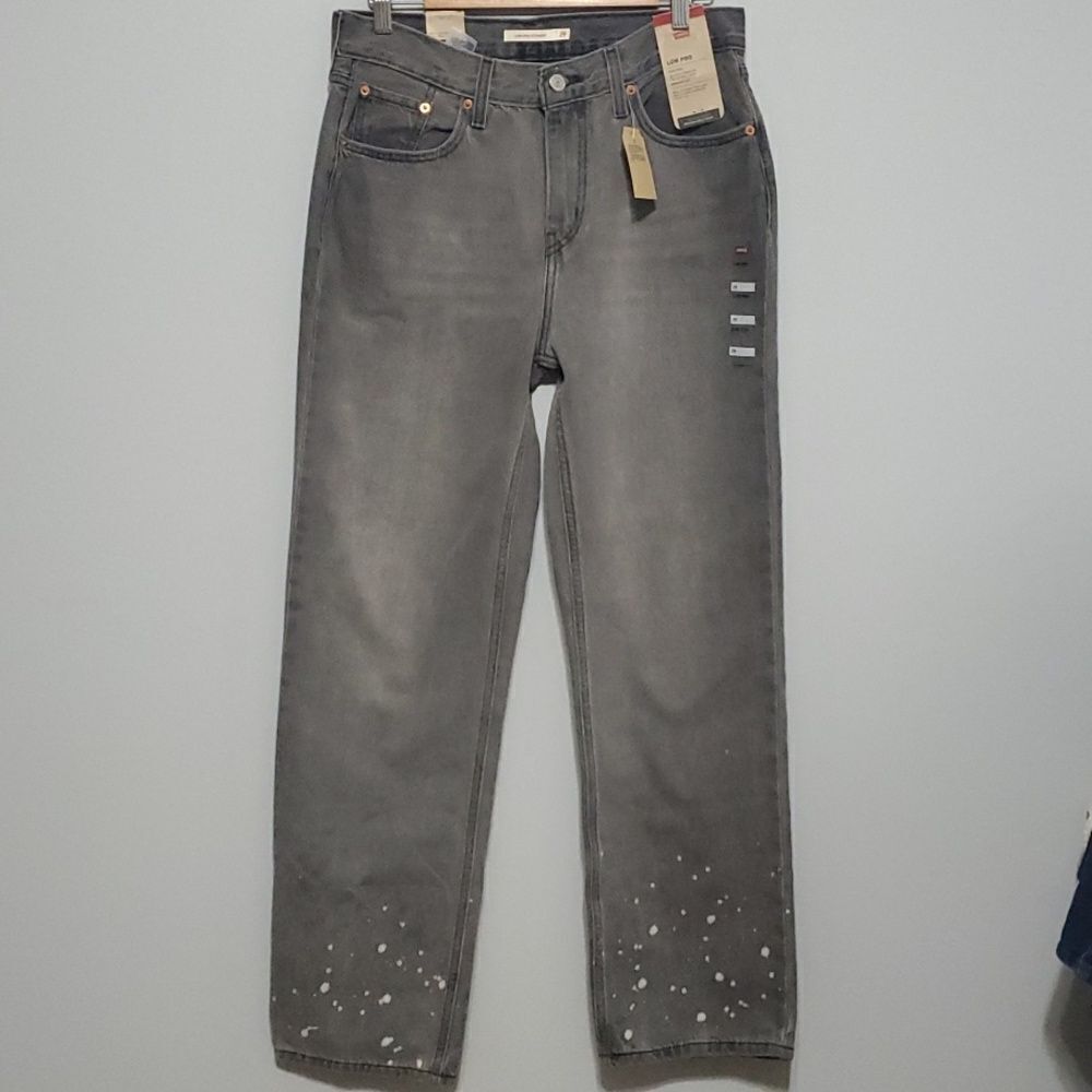 Levi’s nwt low pro straight size 29 grey jeans women’s 100% co…